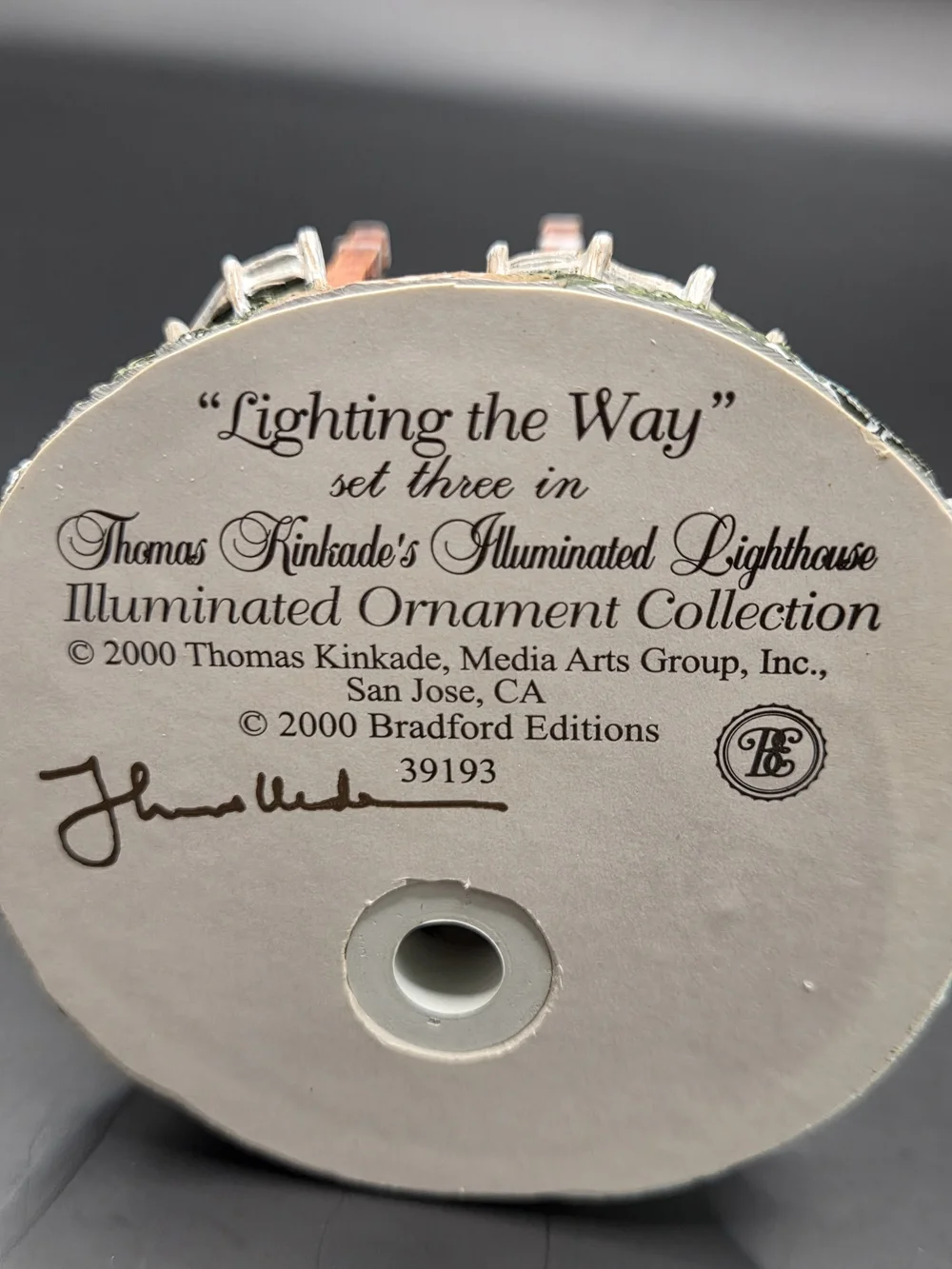 Thomas Kinkade Lighthouse Ornaments Lot of 18 Bradford Editions Box & 6 COAs